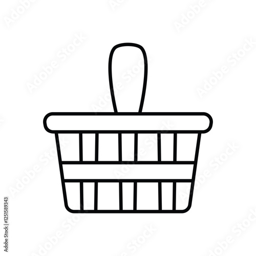 Foraging Basket icon vector stock illustration
