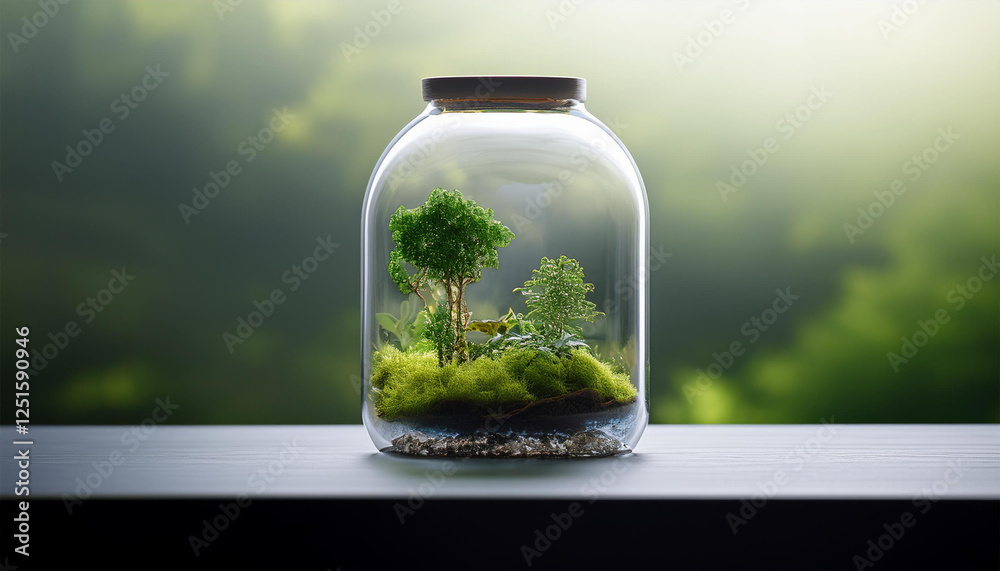 ecosystem contained within a small glass capsule ecosystem contained within a small glass capsule