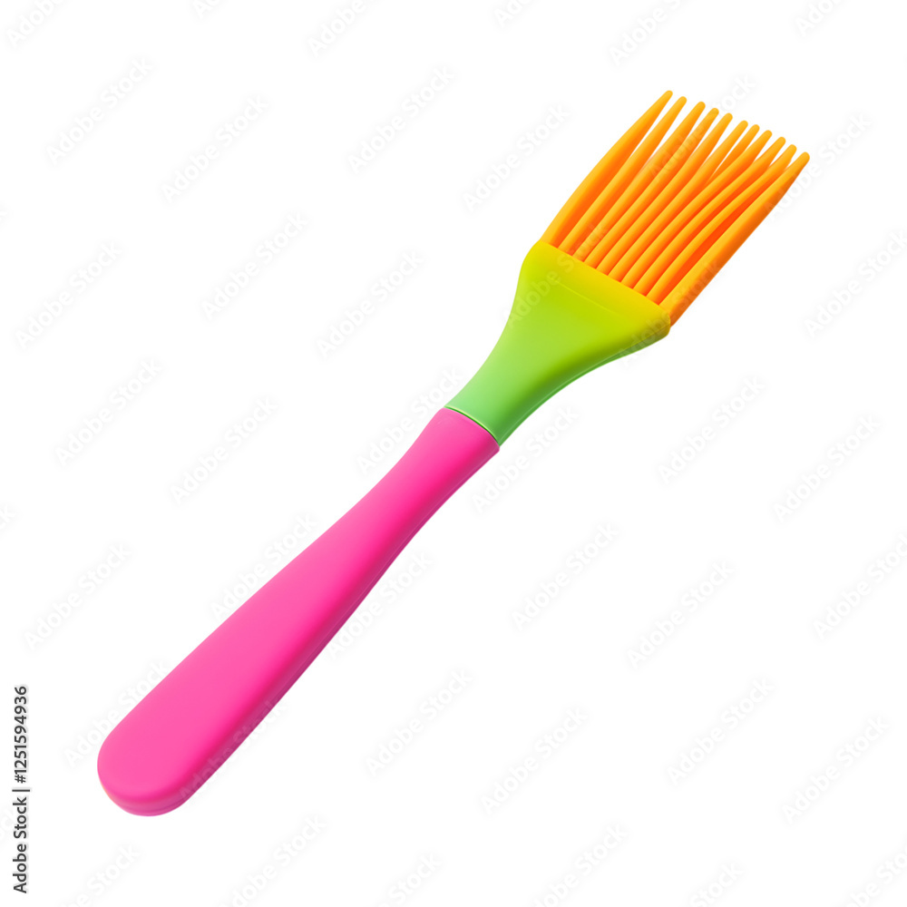 Vibrant Silicone Pastry Brush in Pink and Green Isolated on Transparent Background Vibrant Silicone Pastry Brush in Pink and Green Isolated on Transparent Background