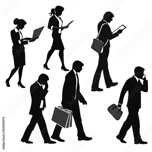 business professionals, corporate silhouettes, business people, office silhouettes, 