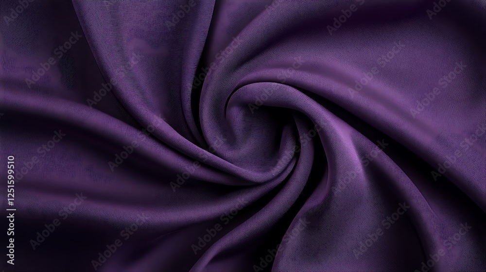Obraz premium Deep Purple Fabric Drape: Close-Up Textile Texture AI Generated