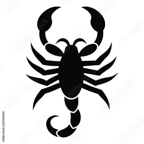 Scorpion silhouette vector illustration.