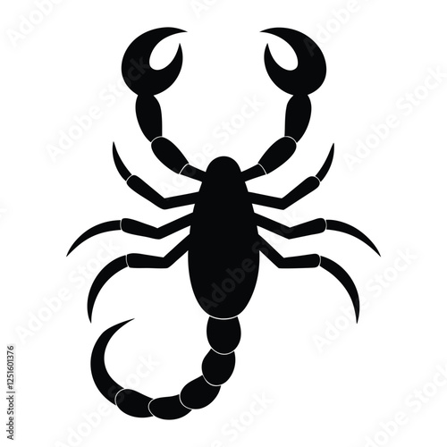 Scorpion silhouette vector illustration.
