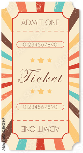 Vintage Retro Ticket