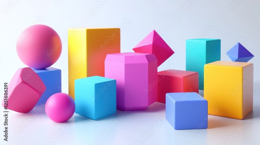 Colorful geometric shapes studio backdrop Colorful geometric shapes studio backdrop