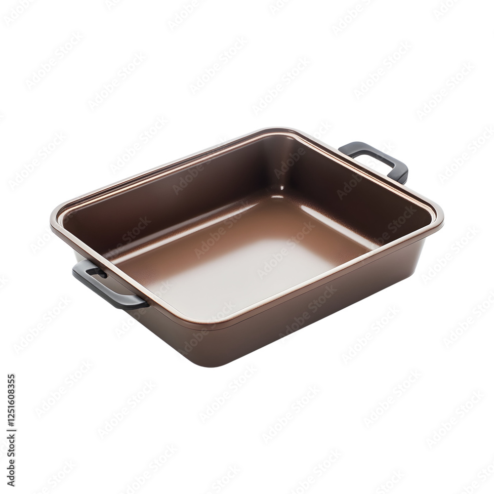 Vibrant Non-Stick Brownie Pan with White Lid Isolated on Transparent Background Vibrant Non-Stick Brownie Pan with White Lid Isolated on Transparent Background