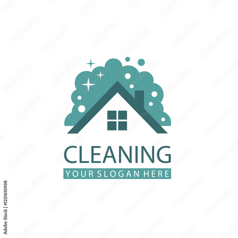 cleaning service design with house isolated on white background cleaning service design with house isolated on white background