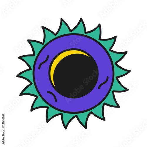 Mystical eye representing hidden worlds in vibrant colors