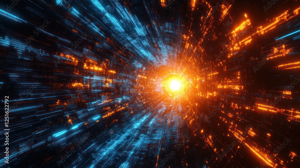 Digital tunnel, data stream, futuristic background, glowing light, cyberspace travel Digital tunnel, data stream, futuristic background, glowing light, cyberspace travel