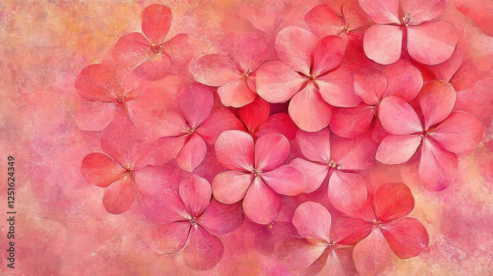 Pink hydrangea flowers create a soothing and textured floral display Pink hydrangea flowers create a soothing and textured floral display