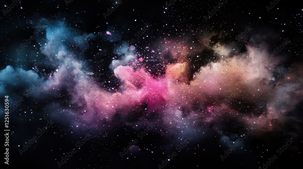 Fototapeta premium Futuristic Holographic Space Texture with Vibrant Colors and Distinct Cosmic Patterns for Film Projects