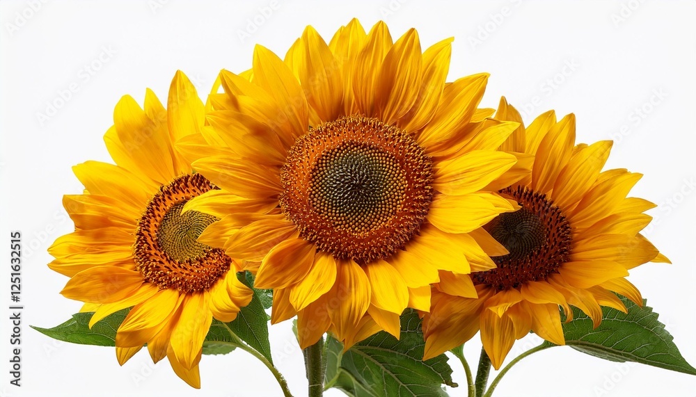 Fototapeta premium sunflower flowers isolated on background yellow flower isolated photo summer flowers png