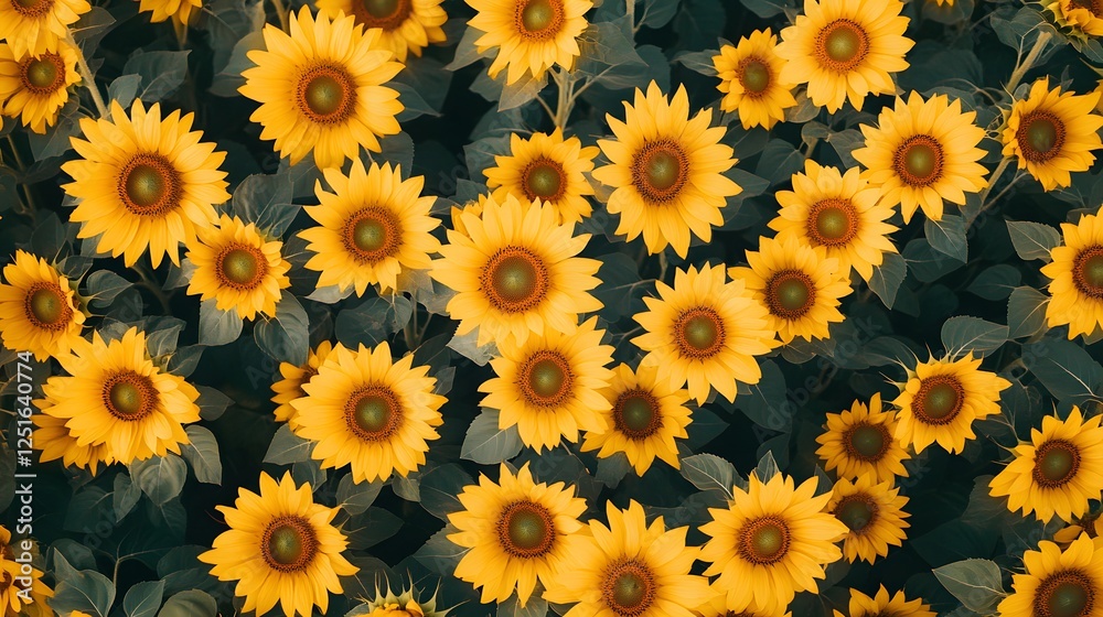 Vibrant sunflower field, bright yellow flowers in full bloom, nature's beauty celebrating summer, perfect for cheerful designs. Vibrant sunflower field, bright yellow flowers in full bloom, nature's beauty celebrating summer, perfect for cheerful designs.