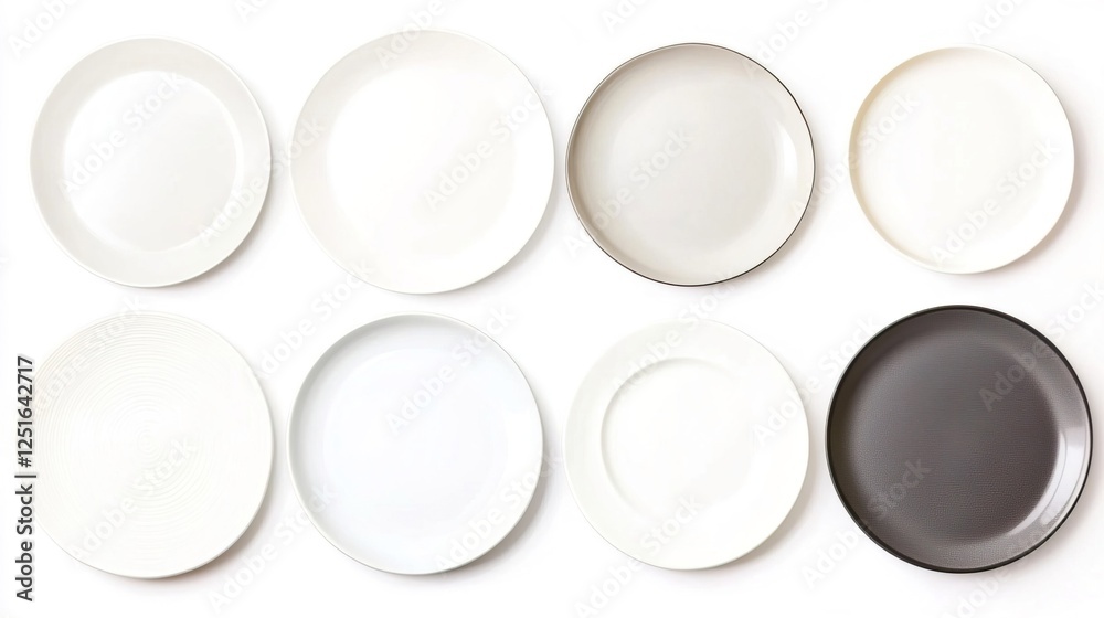 Collection of Elegant Plates for Culinary Presentation and Gastronomy Collection of Elegant Plates for Culinary Presentation and Gastronomy
