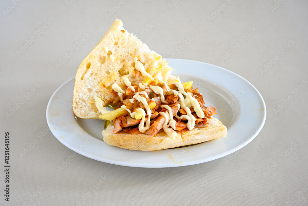 Lavash zurna doner kebab ( zurna durum ) or shawarma sliced in plate isolated. hatay usulu tavuk Et doner durum. Gobit ekmek arasi doner. Pilavustu iskender doner kebap. Lavash zurna doner kebab ( zurna durum ) or shawarma sliced in plate isolated. hatay usulu tavuk Et doner durum. Gobit ekmek arasi doner. Pilavustu iskender doner kebap.