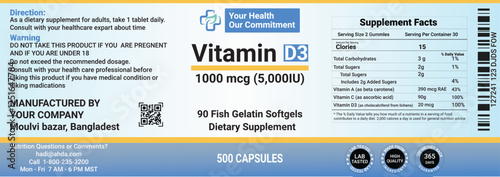 Supplement label Design