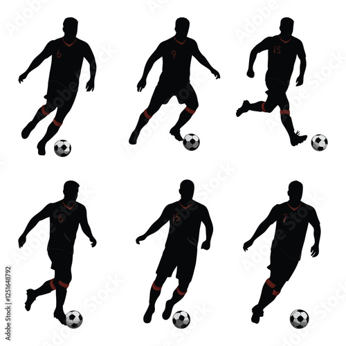 Soccer silhouette bundle set 2025