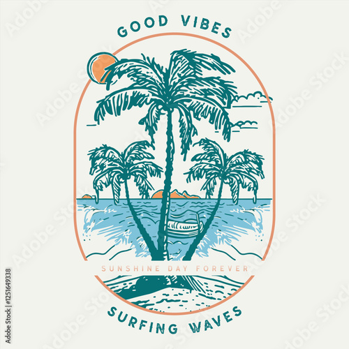 long beach california summer time, summer beach sunshine vector print design artwork, take me to the sunshine, Beach Paradise Print T-shirt Graphics Design, typography slogan on palm trees background