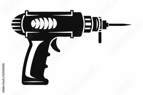 dental drill line art silhouette vector illustration