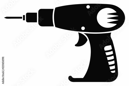 dental drill line art silhouette vector illustration