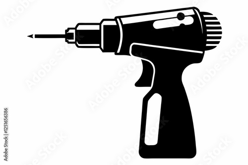dental drill line art silhouette vector illustration
