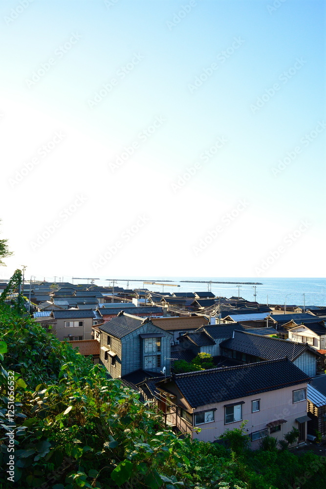 Obraz premium 出雲崎 妻入りの街並み（新潟県）