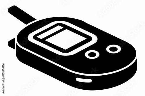 glucometer line art silhouette vector illustration