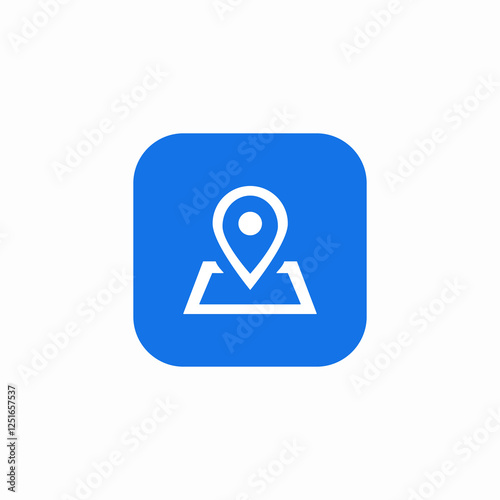 location square icon sign vector