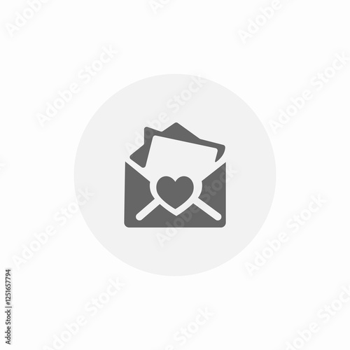 loving letter icon sign vector