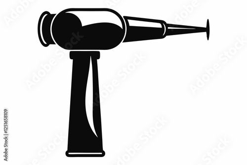 otoscope line art silhouette vector illustration