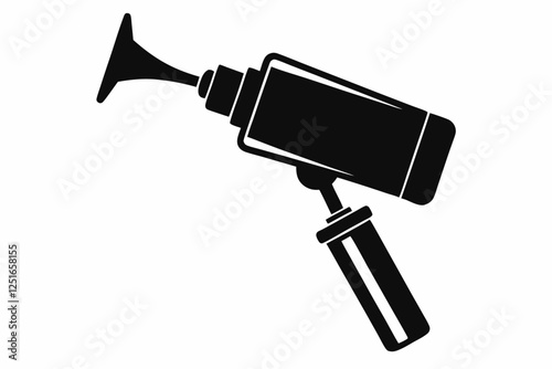 otoscope line art silhouette vector illustration