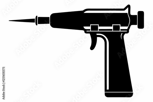 otoscope line art silhouette vector illustration