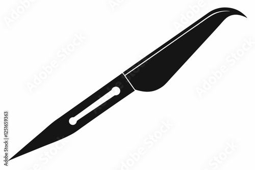 scalpel line art silhouette vector illustration