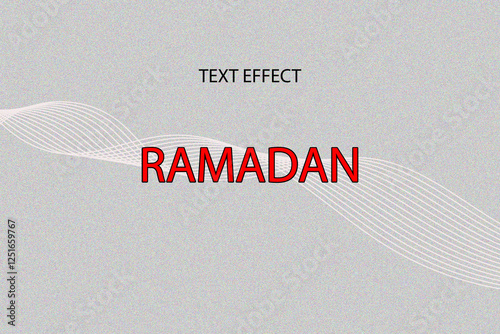 3D ramadan text effect template
