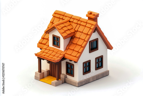 Stylized house icon, a simple vector illustration with a white background