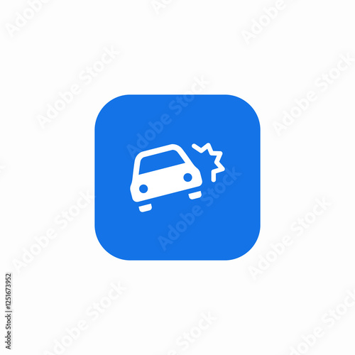 collision car icon sign vector