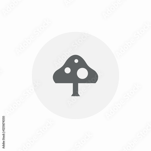 forest mushroom icon sign vector
