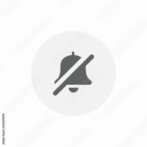 notification off icon sign vector