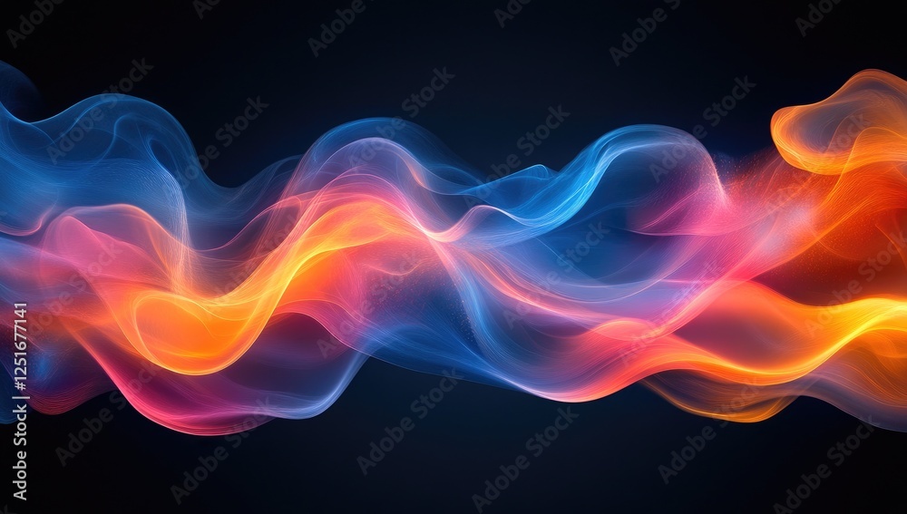 Obraz premium Abstract background with smoke, fire, and fog
