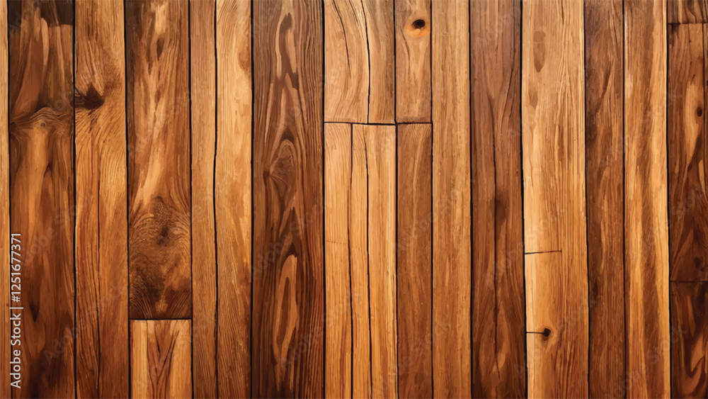 Naklejka premium Wood planks vector background. Wooden background texture surface. Wooden boards background.