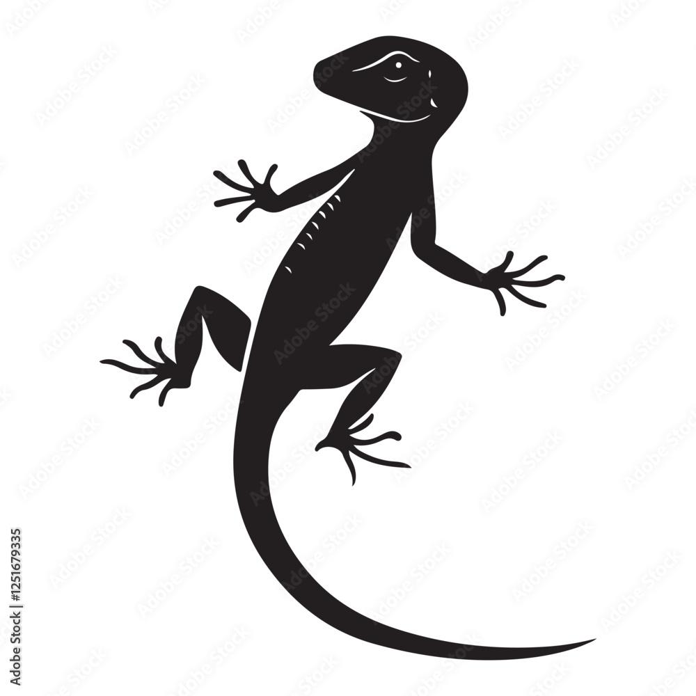 Fototapeta premium Realistic Lizard Outline – Wildlife & Nature Concept