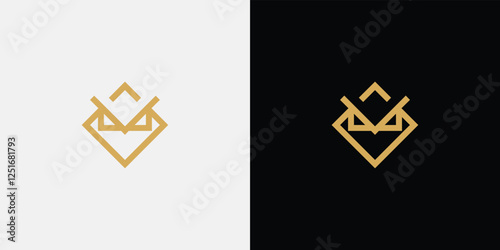 Creative square owl logo design