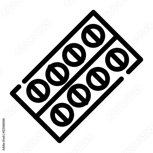 pregnancy prevention pills cut line icon