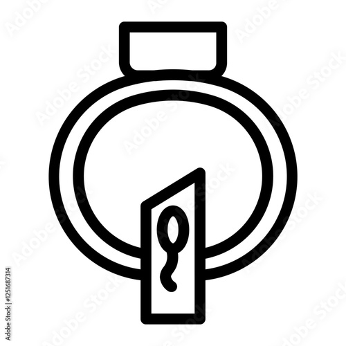 fertilization with technology line icon