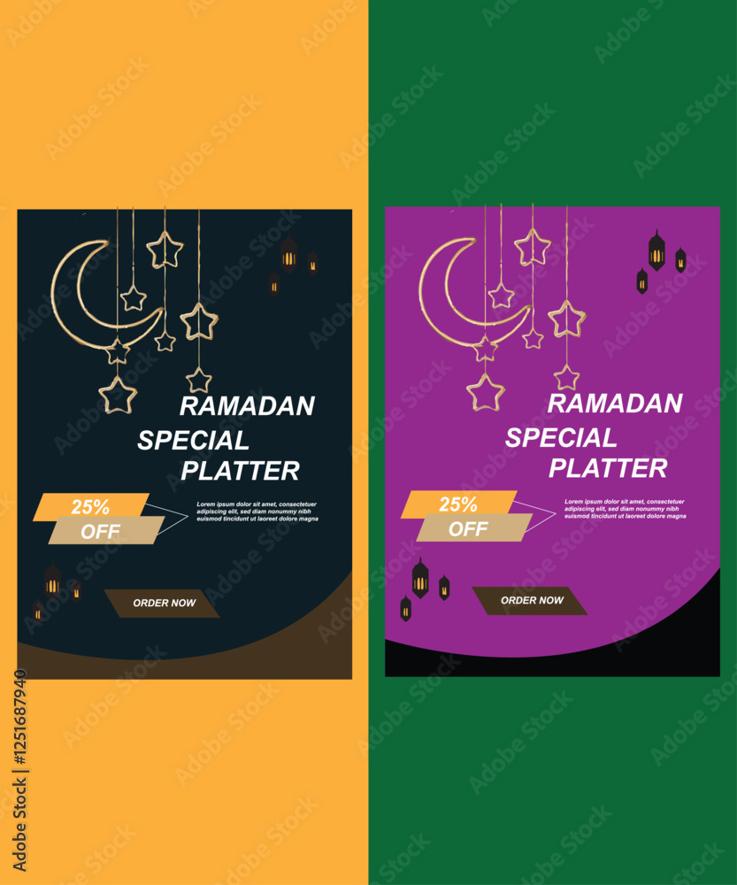 Fototapeta premium ramadan menu food flyer