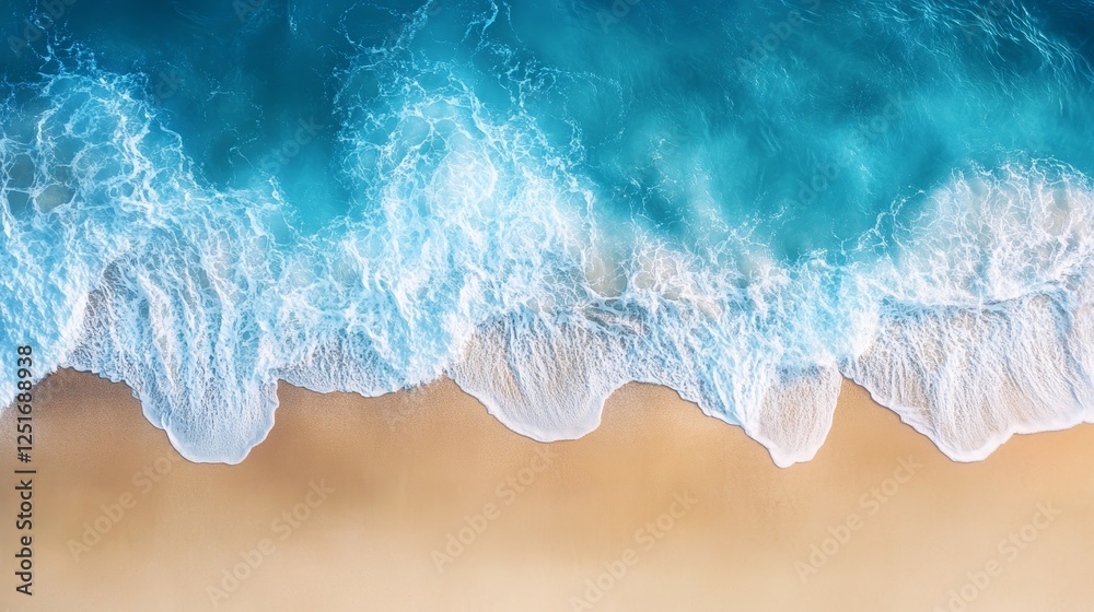 Ocean Waves Create Intricate Patterns with Soft Foam and Deep Blue Tones in Motion Ocean Waves Create Intricate Patterns with Soft Foam and Deep Blue Tones in Motion