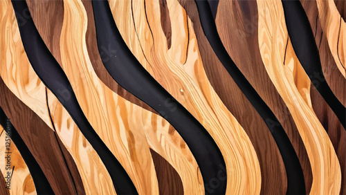 Abstract wood pattern. Wood texture. Wooden background. 