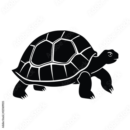 turtle black silhouette vector illustration