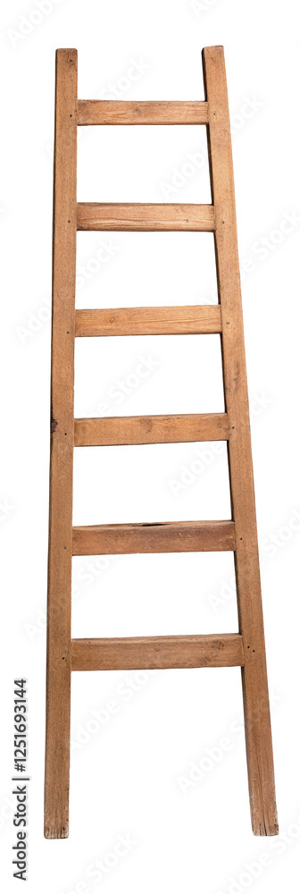 Wooden stair or ladder without background Wooden stair or ladder without background