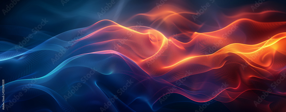 Abstract Colorful Waves of Light and Energy Dynamic Digital Art Abstract Colorful Waves of Light and Energy Dynamic Digital Art